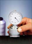 Durometer for textiles and yarn package hadrness testing